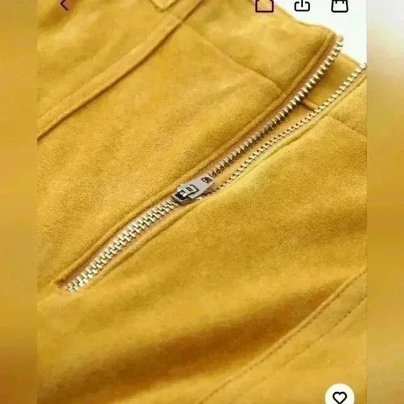 CIDER Pastel Yellow Plaid Flares SIZE SMALL - Picture 3 of 9